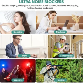 Foam Ear Plug for travel Anti Noise Reduction Removable Corded Soft Earplugs For Sleeping Hearing Ear Protection Earmuffs Noise Prevention For Airplane Travel (Pack Of 5)