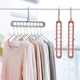 Magic Hanger Multipurpose 9 Hole Space Saving Closet Organizer – Multicolor