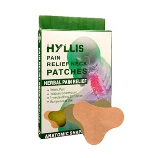 HYLLIS Pain Relief Patches - 10 Neck Pain Patches / Safe & Natural Neck & Back Pain Relief Products