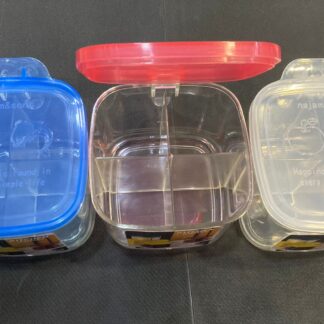 4 Grid Container Seasoning Spice Storage Box Jar