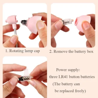 1Pc Mini Led Clamp Reading Lamp Night Lights (Random color)