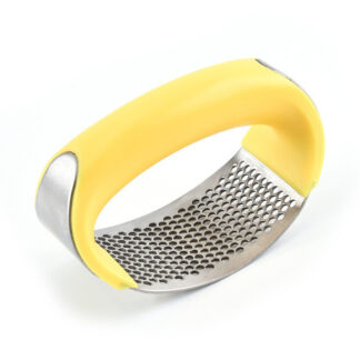 Manual Garlic Press Stainless Steel Handheld Ginger Garlic Curve Mincer Chopping (Random Color)