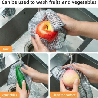 Dish washing Cleaning cloth | Wire Dish washing Rugs for Wet and Dry Kitchen