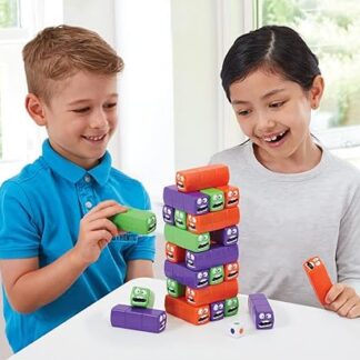 Wobbly Worms Tower Balancing Game | Tower Tumbling Stacking Board Games Building Blocks