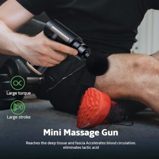 Massage Gun Deep Tissue, Handheld Muscle Massager with 4 Massage Heads, Super Quiet Massage Gun for Muscle Pain Relief Relax Recovery