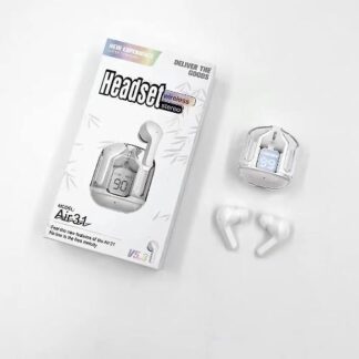 Air31 Wireless Crystal Transparent Bluetooth/Airpods/Earbuds ( random colour)