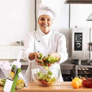 4 In 1 Vegetable Cutter Chopper Adjustable Multi-function  Cutter Vertical Vegetable Cutter Kitchen Shredder Grater Artifact(random color )