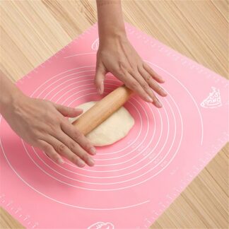 Silicone Baking Roti Mat With Measurements Heat Resistant | Non Stick Flour Rolling Mat | Baking Kneading Dough Pad Big size (Random Color)