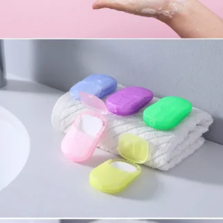 Travel Soap Outdoor Portable Mini Paper Soap Paper Washing Hand Bath (Random Color)