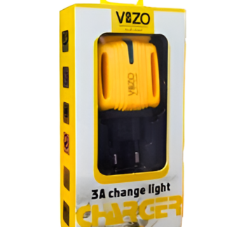 3A Light Change Charger with 2 USB Ports & Built-in Micro USB Cable | Best Quality Charger For Android | Vizo 3A Charger 