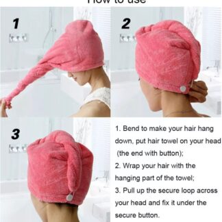 Best Hair Dryer Cap Towel - Hair Wrap Towel for ladies( random color )