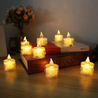 Pack of 24 Warm White Flameless Led Tealight Candle Decorative Battery Operated Tea Lights