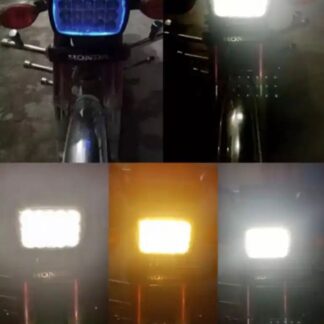 5 function led headlight 15 led white and Fog light  high beam 15 led fog bike headlight for 70 & 125/All functions led light