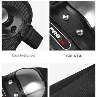 Motorcycle Elbow Pads for Men Stainless Steel Off-road Locomotive Protective Gear Anti-fall Riding Equipment (4 pcs)