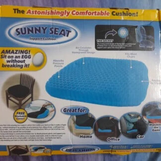 (With black cover) - Non Slip Egg Sitter Gel Seat Cushion Soft Sitting Support Pad Cushion for Car and Office Chair Seat Pads Breathable Honeycomb Bike seat foam