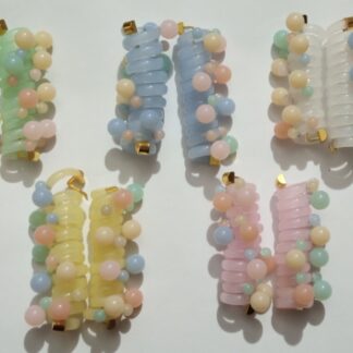 (pack of 2 )Girls hair plastic Telephone Wire Spiral (random color)