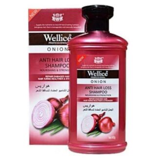 "Wellice Onion Anti Hair Loss Shampoo - Strengthening & Nourishing Formula for Thicker, Fuller Hair