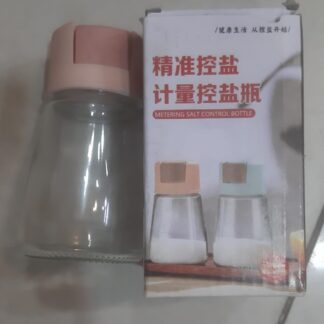 Sealed Seasoning quantitative Bottle salt pepper condiment Dispenser Glass Spice Jar | Salt Control Bottle Press - 180ml (random color)