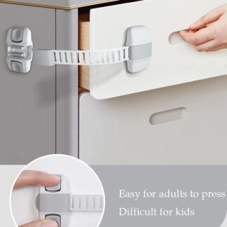 Multipurpose Adjustable and Flexible Baby Safety Latch for Drawers Cabinets etc,