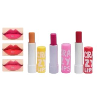 12 PC Crazy Lips Lip Balm ( Multicolour )