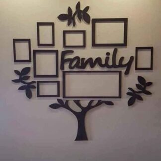 3d wall art family tree |  Wooden Family Tree Photo Wall decoration