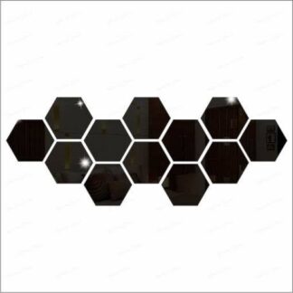 (pack of 12)  3d acrylic Hexagon Simple Mirror-Surface Geometric DIY Art Mural for Home Decoration Wall