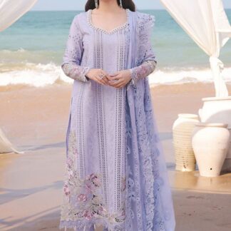 Exquisite Lavender Embroidered Lawn Suit by Ware by Hania Amir - Eid Collection 2025