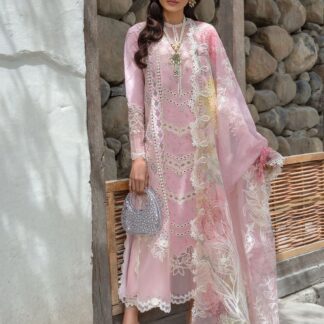 Crimson Luxury Lawn Collection: Exquisite Embroidery & Designer Dupatta - Indulge in the opulent beauty of the Crimson