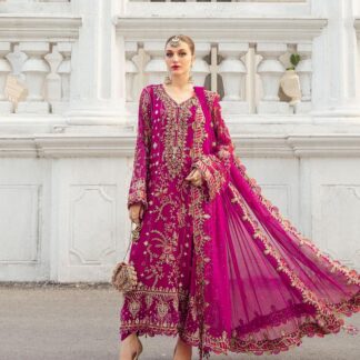 MARAI.B Luxury Chiffon Embroidered Spengle Work Ensemble - Exquisite Pakistani Formal Wear - Step into a world of unparallele