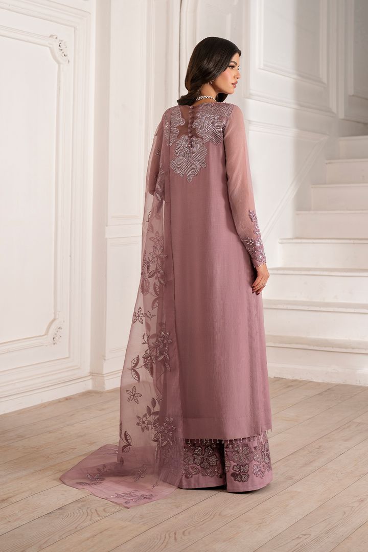 Elegant Embroidered Chiffon Organza Pakistani Dress | Iznik Collection - Image 3