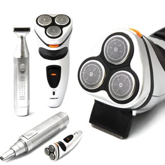 Zowael RSCX-5800 3 In 1 Shaver Set | Portable Shaver, Trimmer, Groomer Chargeble 3 blades shaver with nose and ear trimmer