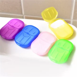 Portable Outdoor Travel Soap Paper Washing Hand Bath Clean Scented Slice Sheets Disposable Boxes Soap Mini Paper Soap - Each