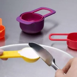 Measuring Cup And Spoon Set - 6Pcs (random colors)