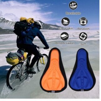 Bicycle Saddle Seat Cover  Soft GEL Foam Pad Padded Breathable Non-slip (Random color)