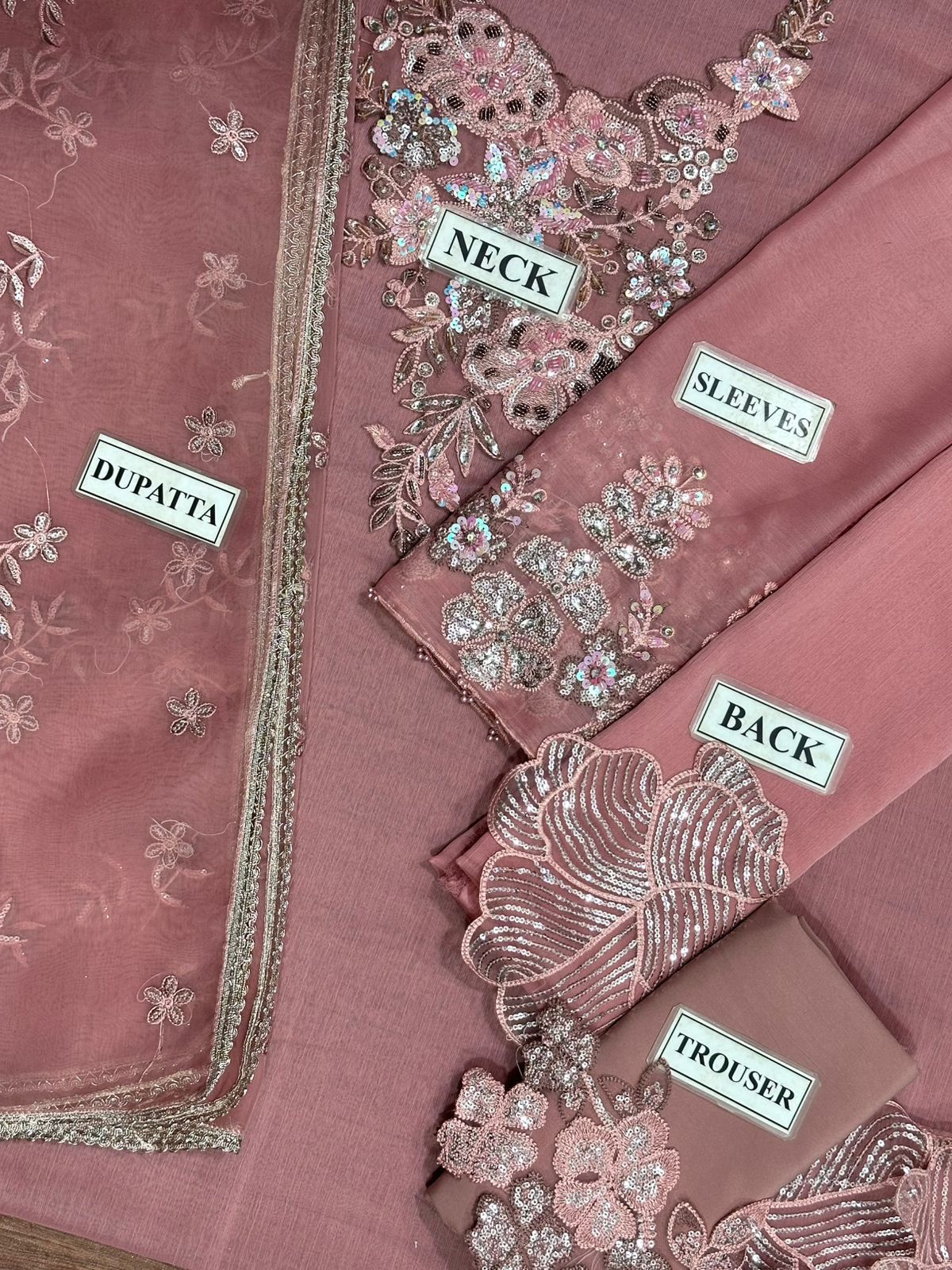 Elegant Embroidered Chiffon Organza Pakistani Dress | Iznik Collection - Image 8
