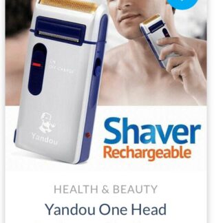 MEN CLEAN SHAVER MACHINE ELECTRIC SHAVER FOR MEN SILVER BLUE MEN CLEAN SHAVER MACHINE YANDOU FOIL SHAVER RECHARGABLE POCKET SIZE