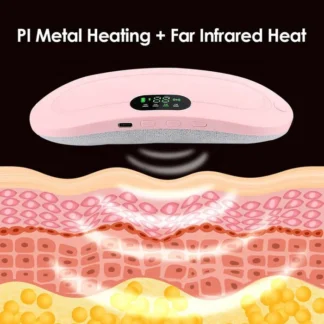 Electric Period Cramp Massager Vibrator Heating Belt for Menstrual Relief Pain Waist Stomach Warming Women Gift Box Packing(random color )
