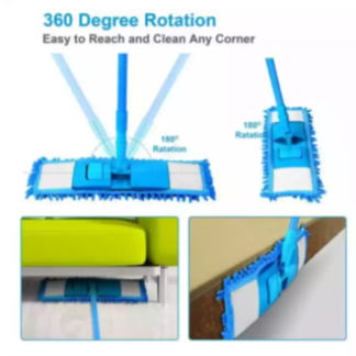 Mop, Floor Cleaner Home Cleaning Supply Flat Mop Microfiber Wet Dust Mop Wet & Dry Mop (random Colors)