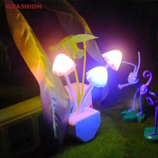Mushroom Night Light Dusk To Dawn Sensor LED Night Lights Flower Lamp Bedroom Babyroom Lamps For Kids Gifts