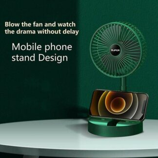 Portable Rechargeable Telescopic Folding Fan | USB Foldable | Table Desk Fan | Telescopic Design Floor | 3 Speeds Rechargeable, Foldable, Adjustable height Fan(random color )