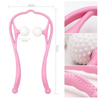 Manual Neck Massager For Cervical pain, deep Tissue | Handheld Massager Tool for Legs Waist Neck and Shoulder (Random color)