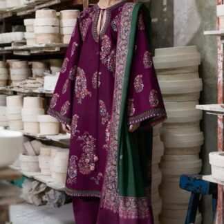 Hussain Rehar Unstitched 3-Piece Embroidered Lawn Suit