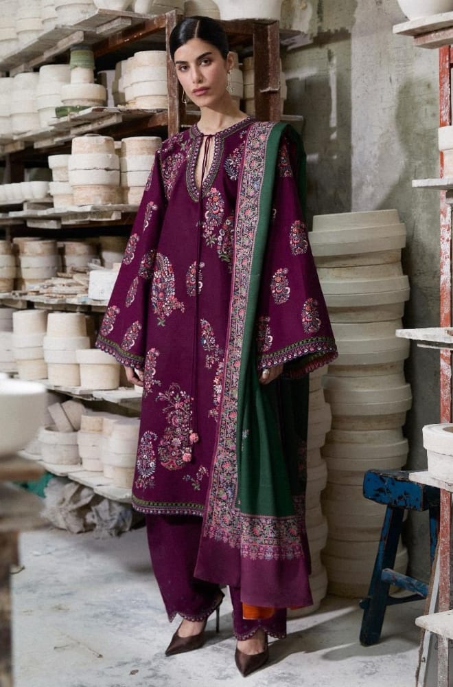 Hussain Rehar Unstitched 3-Piece Embroidered Lawn Suit