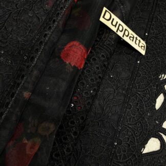 Elegant Black Embroidered Lawn Suit | Premium Pakistani Design