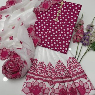 Exquisite Lawn Cotton 3-Piece Dress | Trending Cut Work Embroidery & Digital Print Collection - The New Lawn Cotton / Law