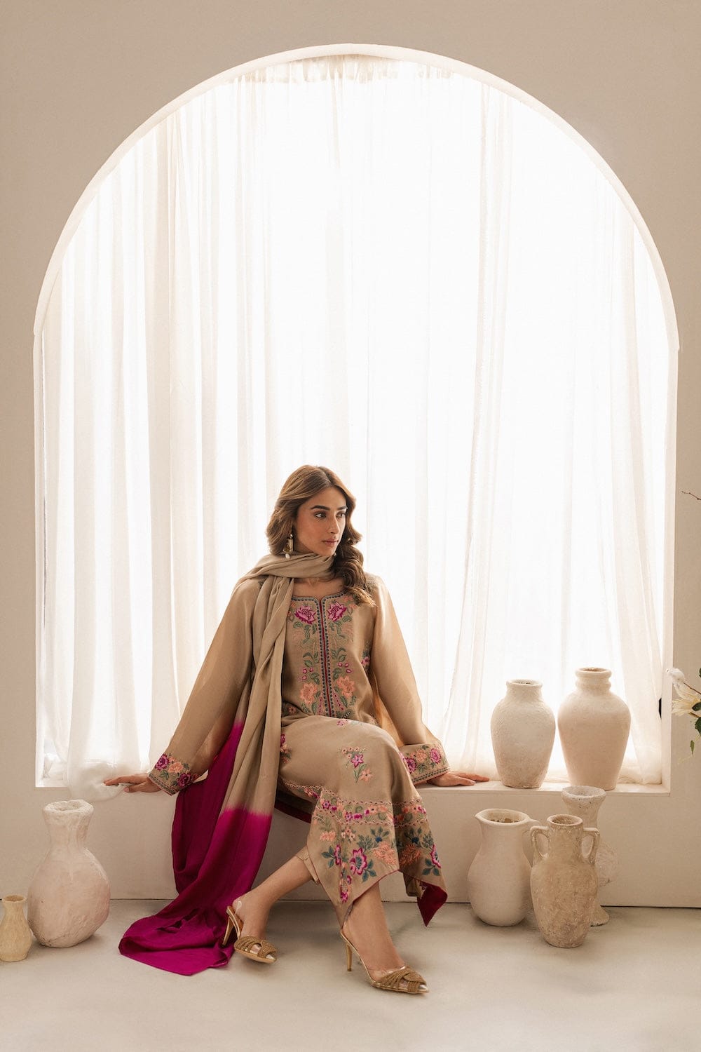 ANGAN Lawn Embroidered Unstitched 3PC Suit - Premium Casual Wear Collection - Image 2