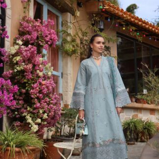 NOOR BY SADIA Elegant Embroidered Lawn Ensemble with Chiffon Dupatta