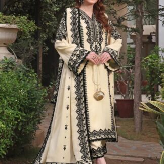 Aneela's Lawn Luxury Embroidered 3-Piece Unstitched Suit