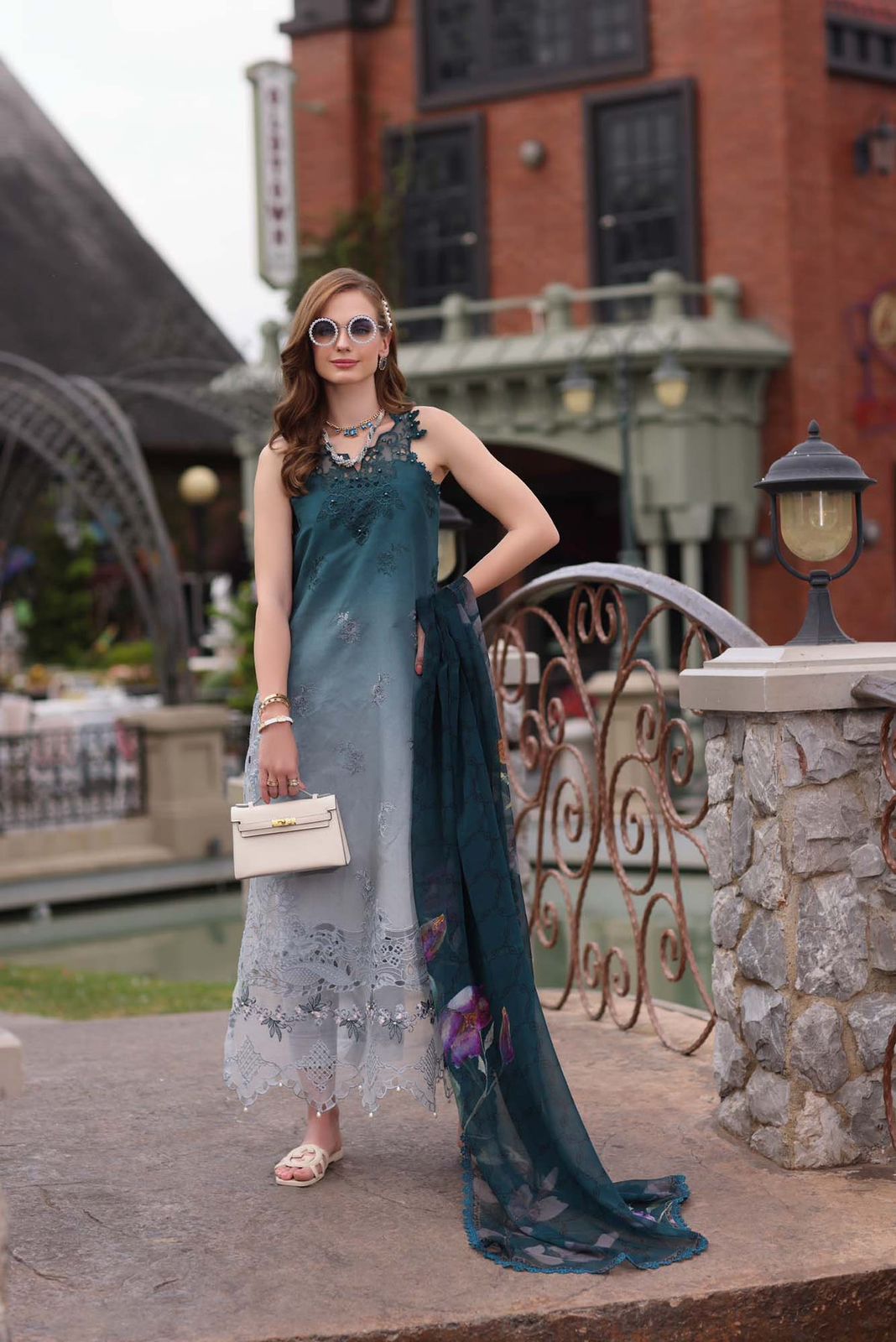 Noor By Saadia Lawn Collection | Exquisite Embroidered Unstitched 3-Piece Suit - Image 2