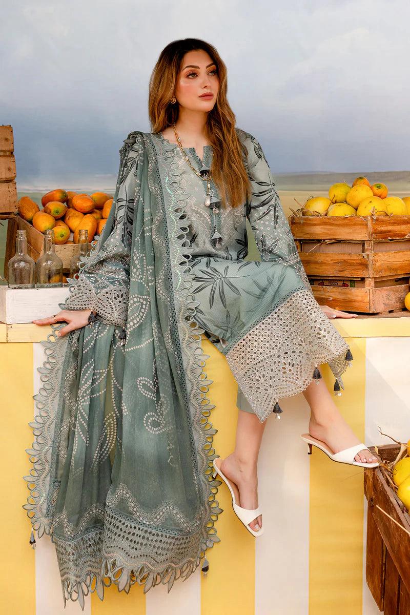 Nureh Lawn Collection 2026: Exquisite Embroidered 3-Piece Ladies Suit with Chiffon Dupatta - Image 2